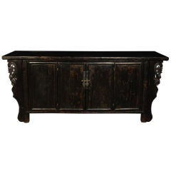 Antique 19th Century Chinese Black Lacquered Coffer