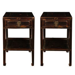 Pair of 19th Century Chinese Side Tables with Drawers