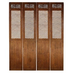 Set of Four 19th Century Chinese Courtyard Panels 12