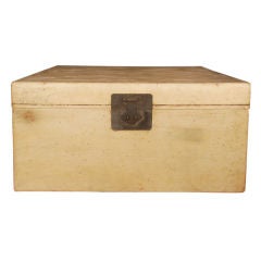 Early 20th Century Chinese White Hide Trunk