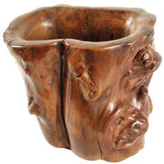 18th Century Chinese Boxwood Brushpot