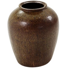 19th Century Chinese Brown Glazed Vase