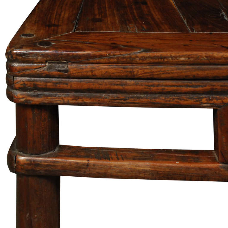 Elm 19th Century Chinese Low Kang Table
