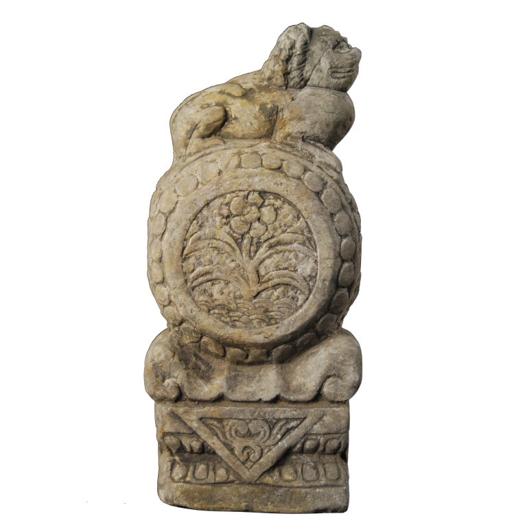 Pair of Miniature 19th Century Chinese Shizi of Good Fortune