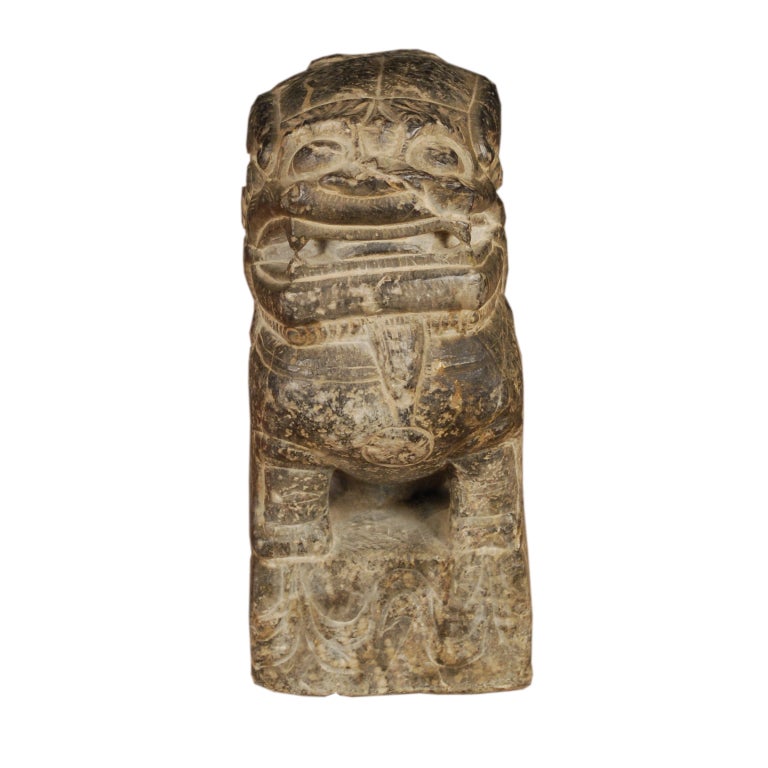 Early 19th Century Chinese Carved Stone Fu Dog Charm