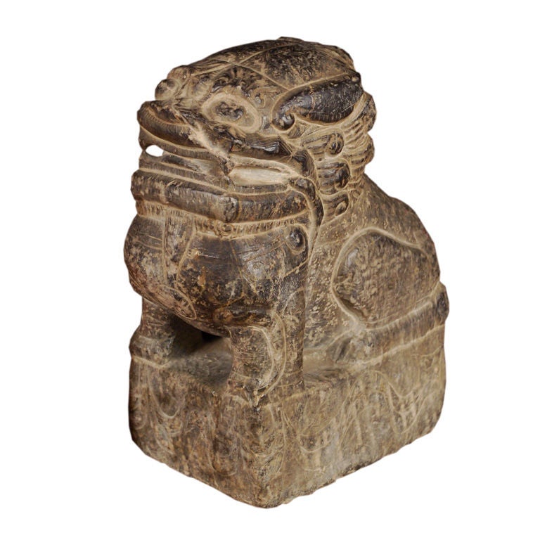 Early 19th Century Chinese Carved Stone Fu Dog Charm