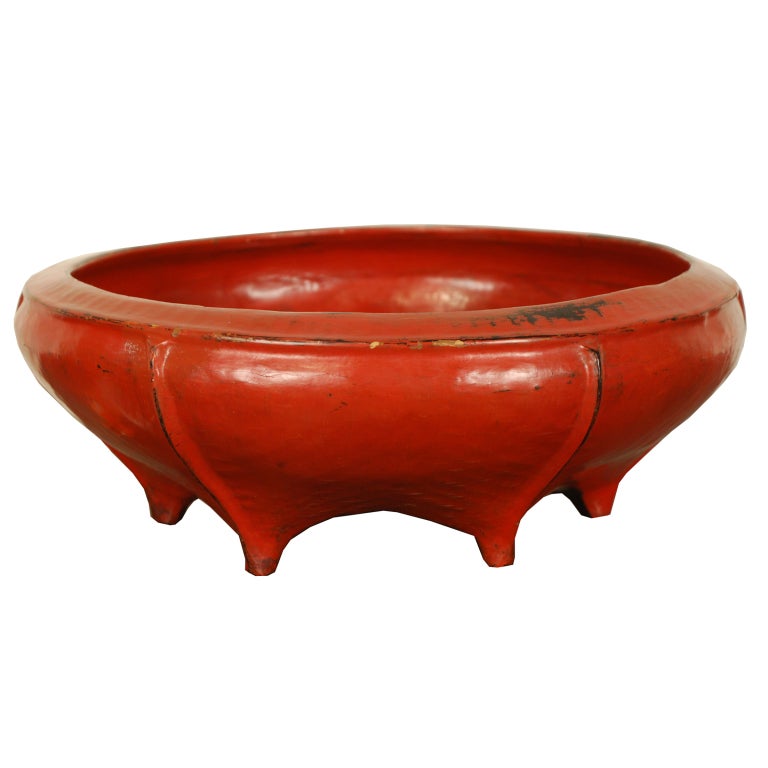 Early 20th Century Chinese Red Lacquered Bowl