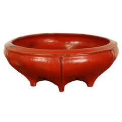 Early 20th Century Chinese Red Lacquered Bowl
