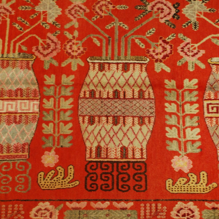 Early 20th Century Central Asian Khotan Carpet
