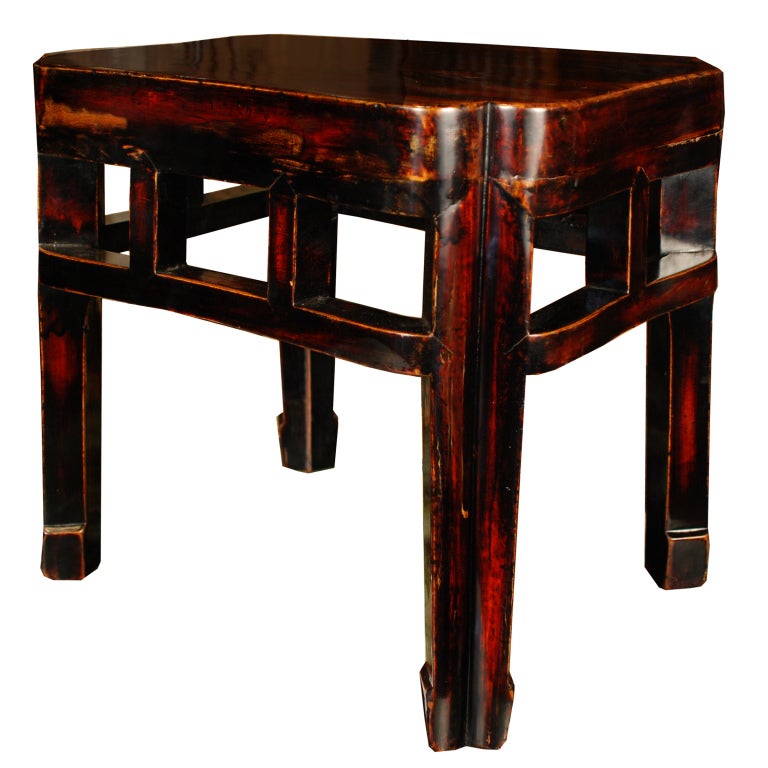19th Century Chinese Lacquered Stool
