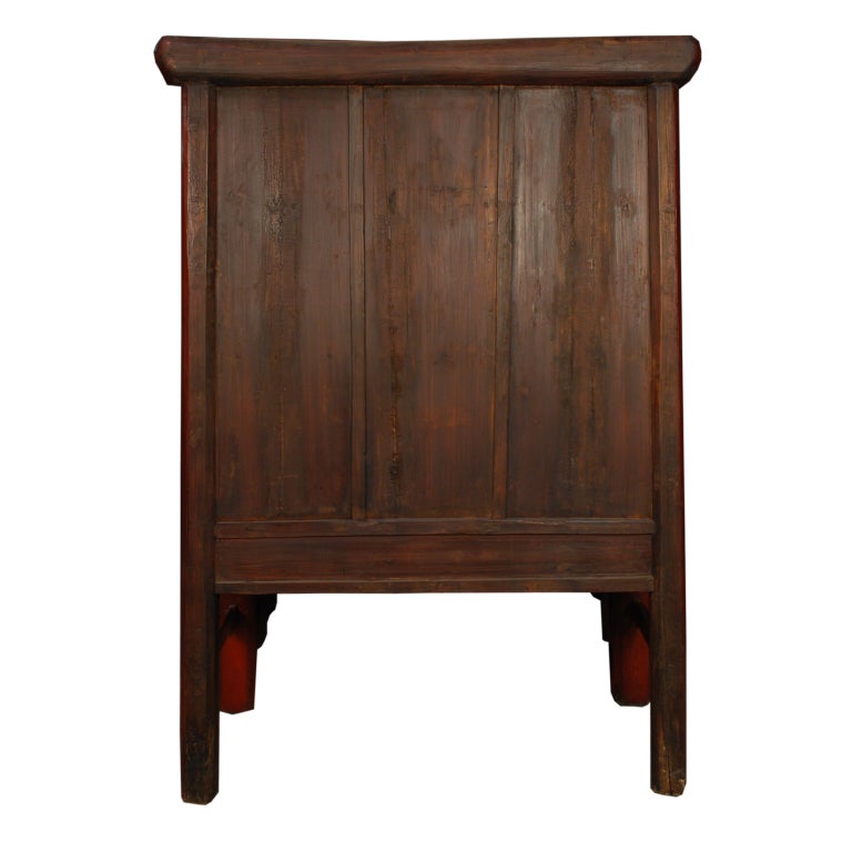 Elm Early 20th Century Chinese Tapered Butterfly Cabinet