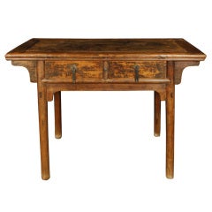 Early 19th Century Chinese Two Drawer Table 11