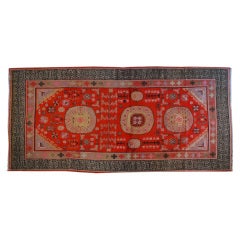 Early 20th Century Central Asian Khotan Carpet