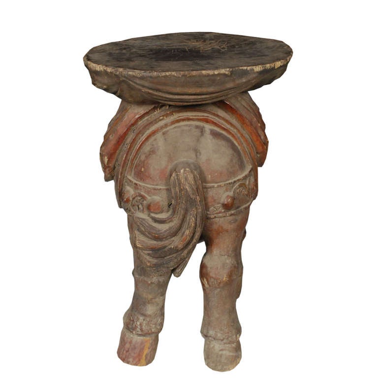 Early 20th Century Chinese Carved Horse Stool 2