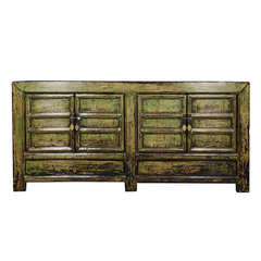 Early 20th Century Green Lacquer Chest