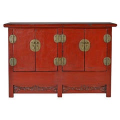 Early 19th Century Red Lacquer Twin Chest 3