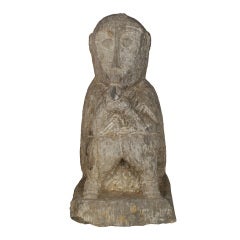 19th Century Chinese Carved Limestone Monkey