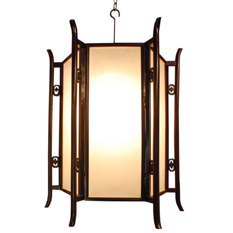 Pair of 19th Century Chinese Blackwood Lanterns