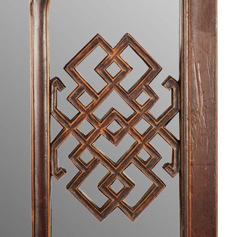 An early 20th century Chinese window lattice panel with stylized butterfly motifs, and backed with mirror.

Pagoda Red Collection #:  Z174J


Keywords:  Mirror, panel, painting, wall hanging, photograph