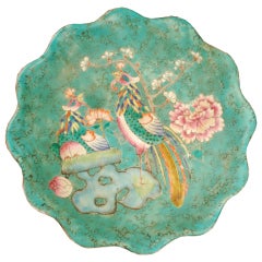 Early 20th Century Chinese Wucai Glazed Plate