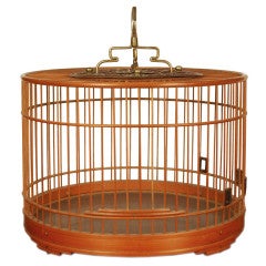 19th Century Chinese Bamboo Bird Cage