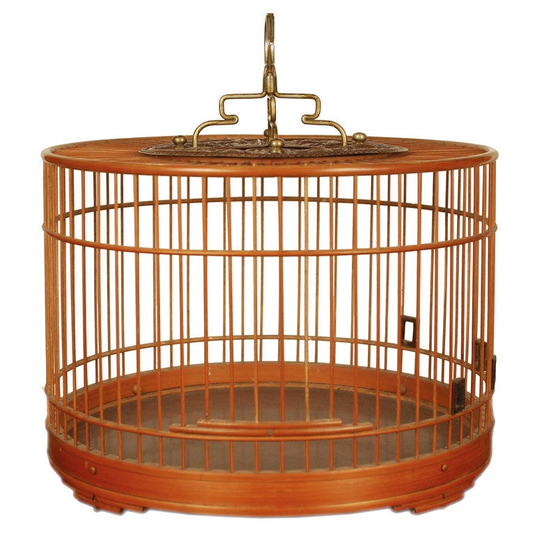 19th Century Chinese Bamboo Bird Cage