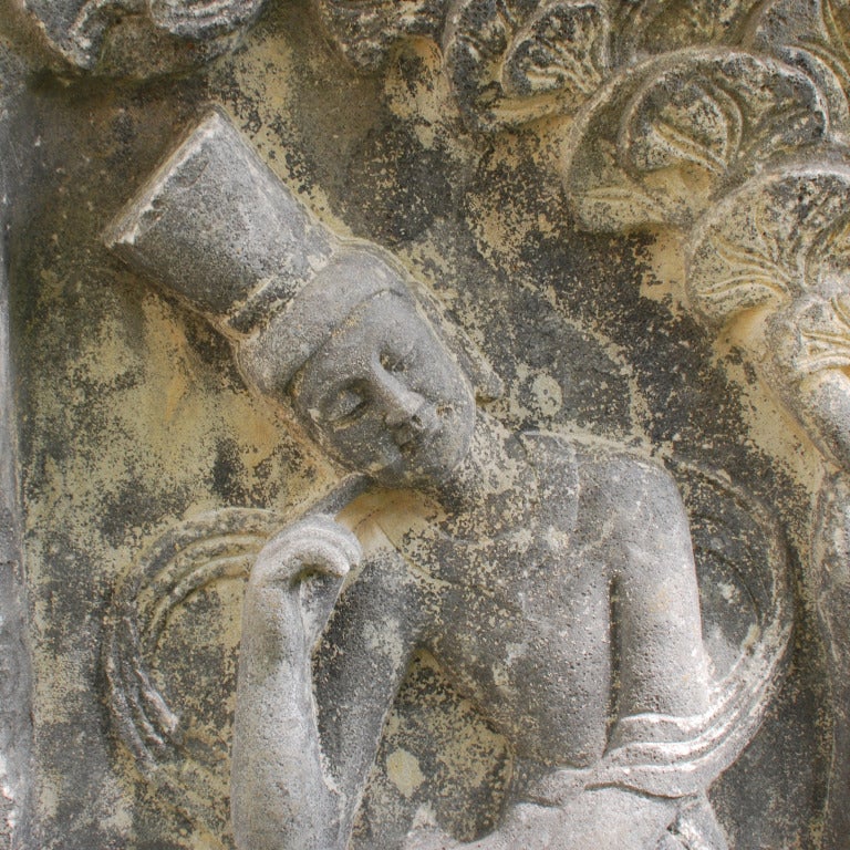 20th Century Double-Sided Stele with Buddhas
