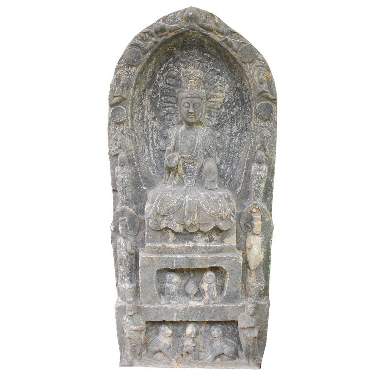 Double-Sided Stele with Buddhas