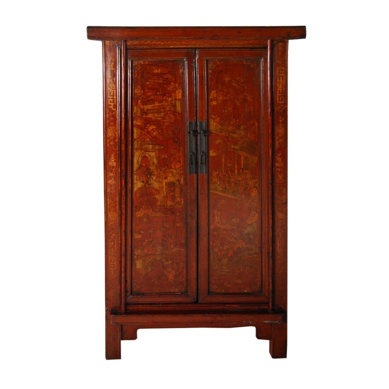 Pair of 19th Century Chinese Chinoiserie Cabinets