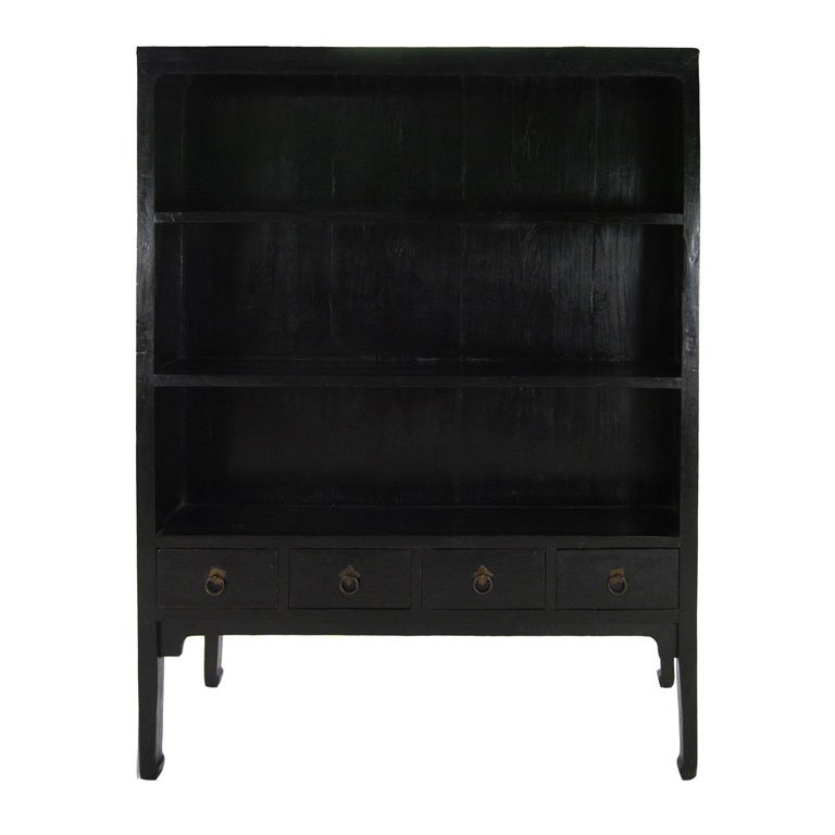 19th Century Chinese Double-Sided Bookcase