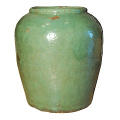 19th Century Chinese Celadon Glazed Urn