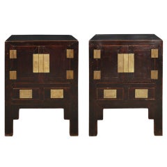 Pair of 19th Century Chinese Kang Chests
