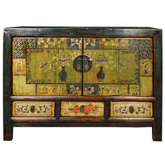 Early 20th Century Chinese Floral Painted Tea Chest
