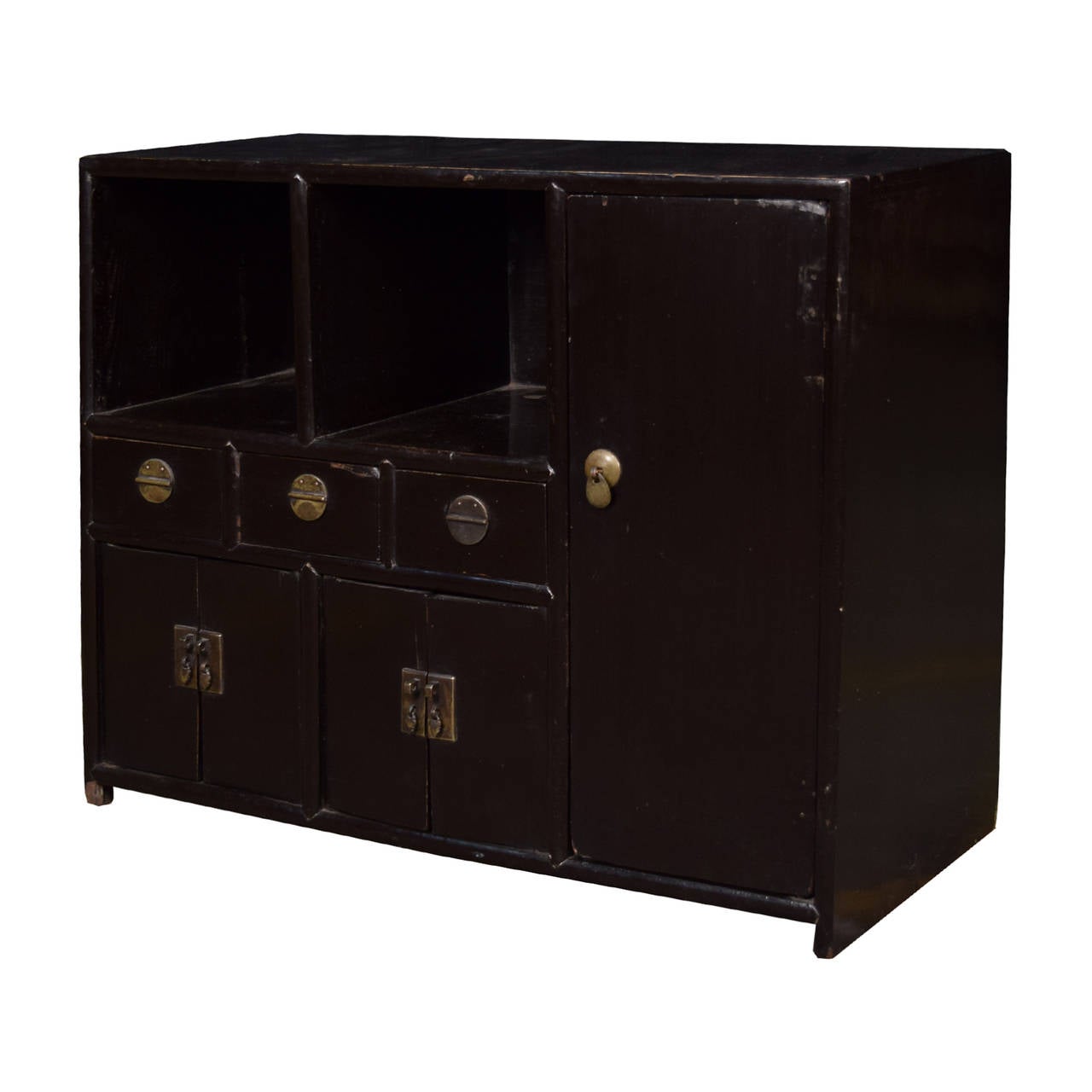 Qing 19th Century Chinese Petite Collector's Cabinet