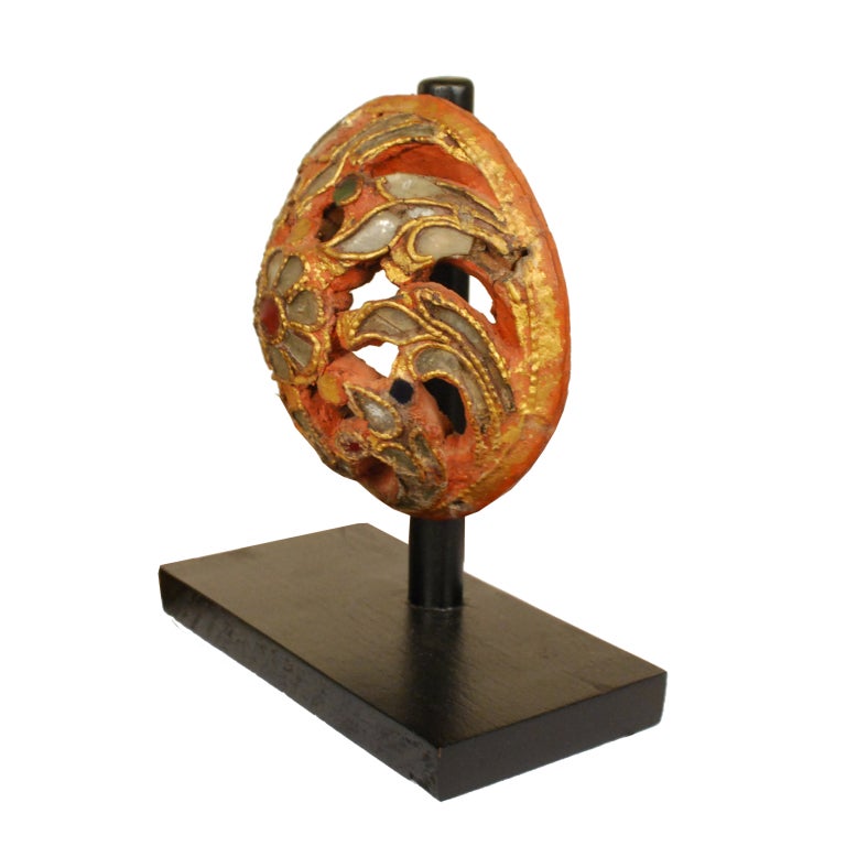 Pair of 19th Century Glass Inlaid Architectural Fragments