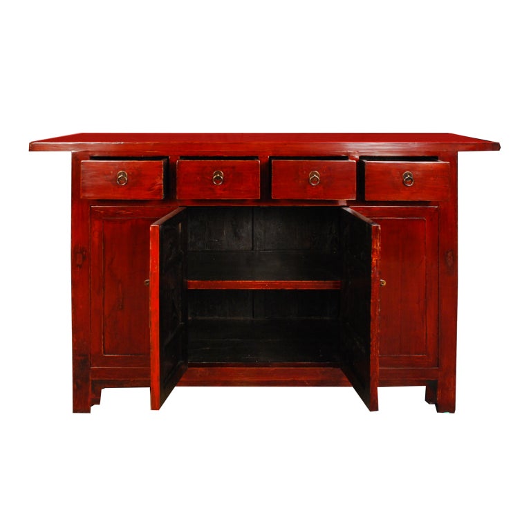 19th Century Chinese Red Lacquered Coffer