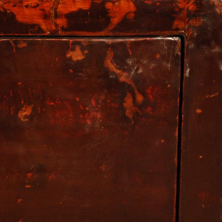 19th Century Chinese Cordovan Lacquered Chest 1