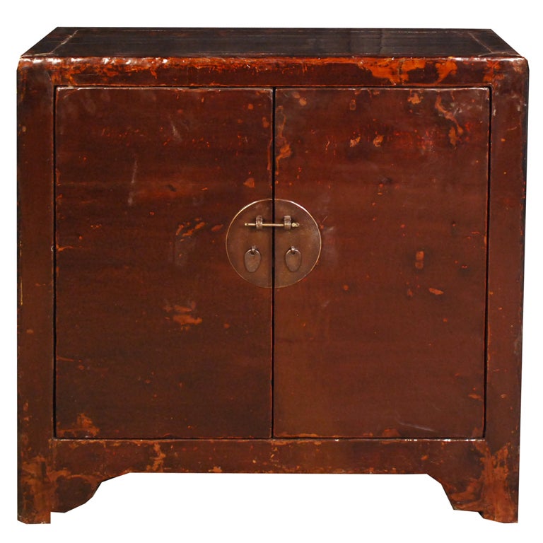 19th Century Chinese Cordovan Lacquered Chest