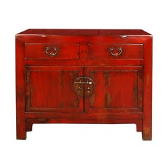 19th Century Chinese Red Lacquered Chest