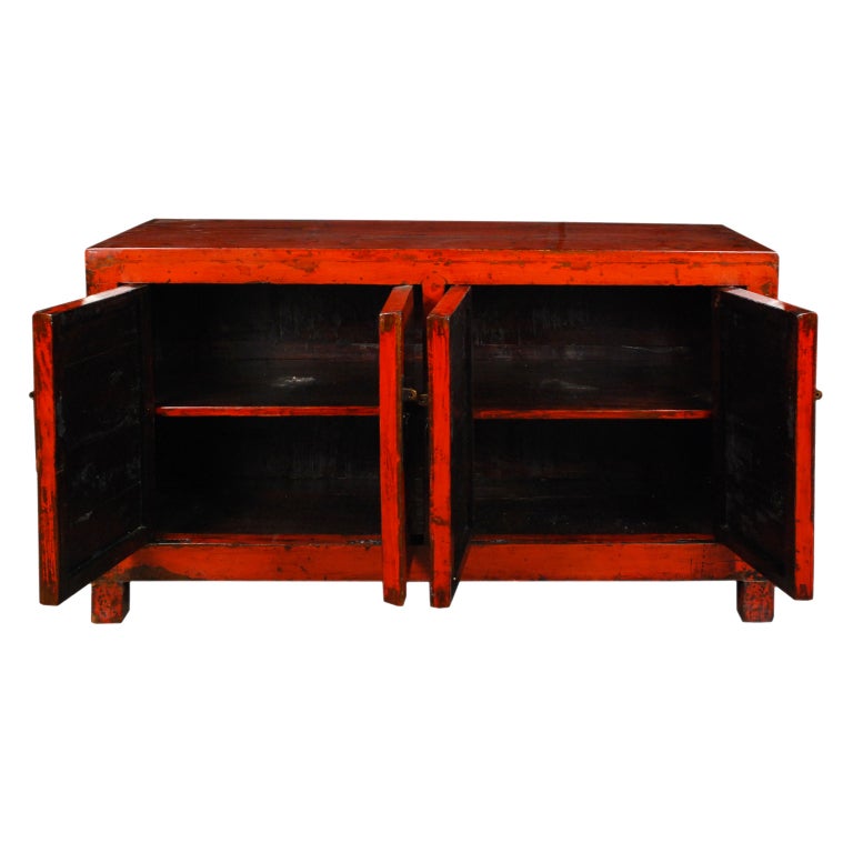 19th Century Chinese Red Lacquered Coffer