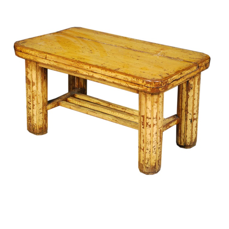 An early 20th century Chinese sunflower lacquered stool with shelf.

Pagoda Red Collection #:  CAI026


Keywords:  Stool, bench, low table, coffee, cocktail, chair