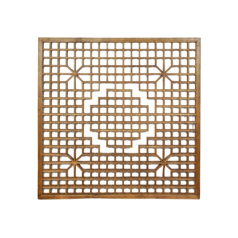 Pair of 19th Century Chinese Window Lattice