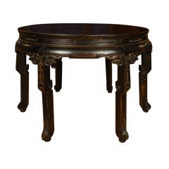 Pair of 19th Century Chinese Demi Lune Tables