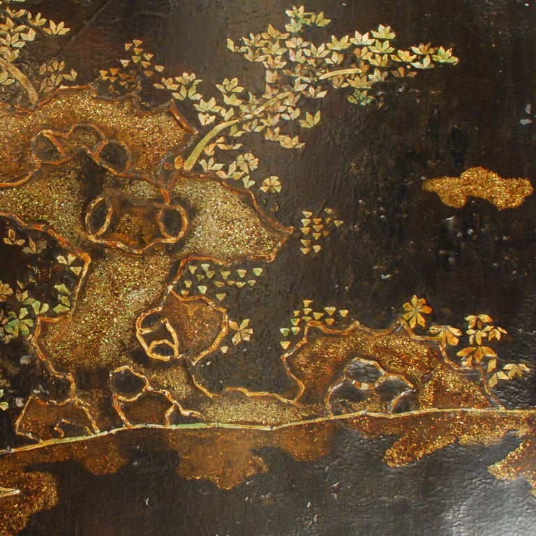 Elm 19th Century Chinese Mother-Of-Pearl Inlaid Table