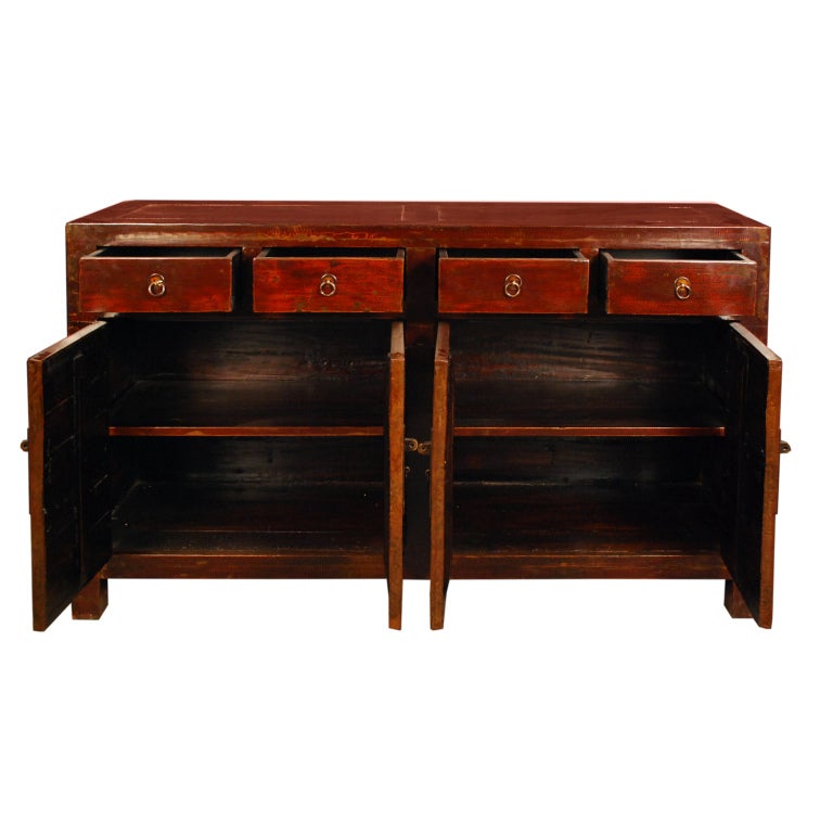 19th Century Chinese Red Lacquered Coffer