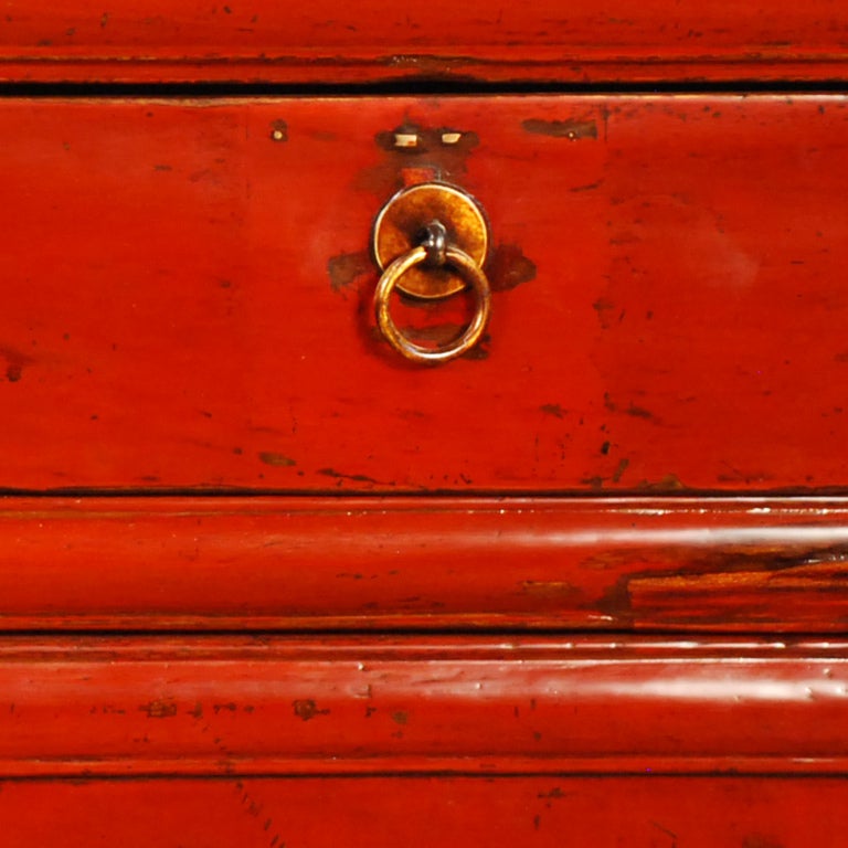 19th Century Chinese Red Lacquered Chest 1