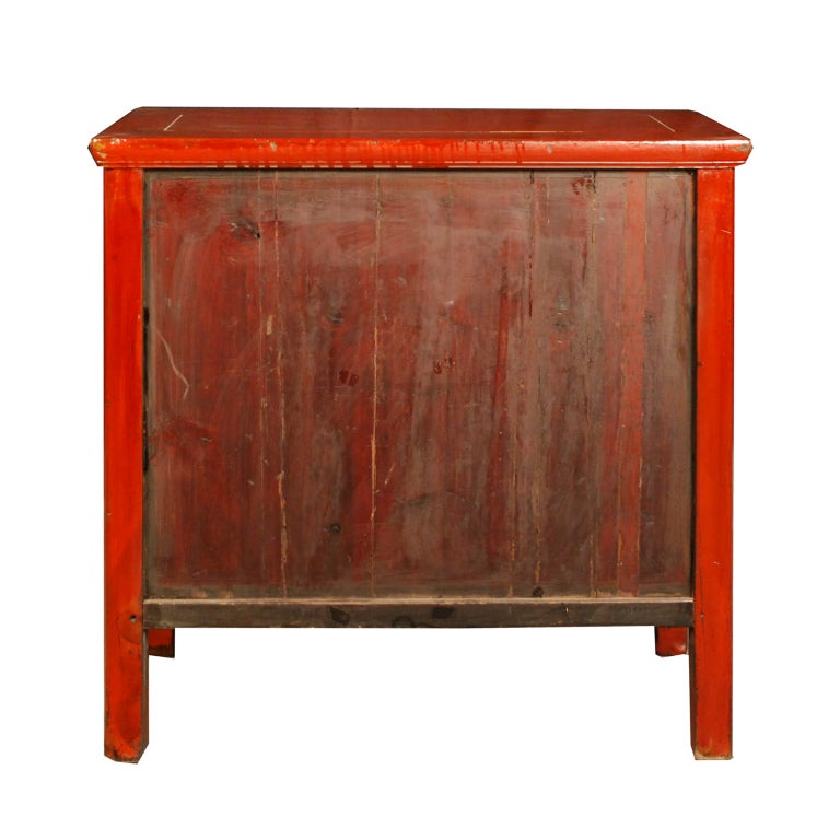 19th Century Chinese Red Lacquered Chest 3