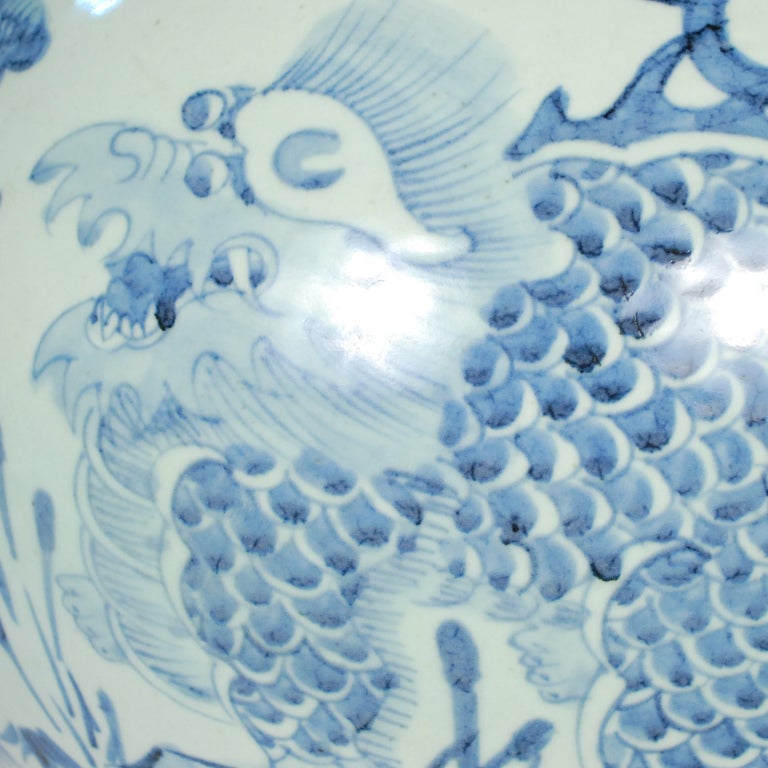 20th Century Chinese Blue and White Bottle Vase 1