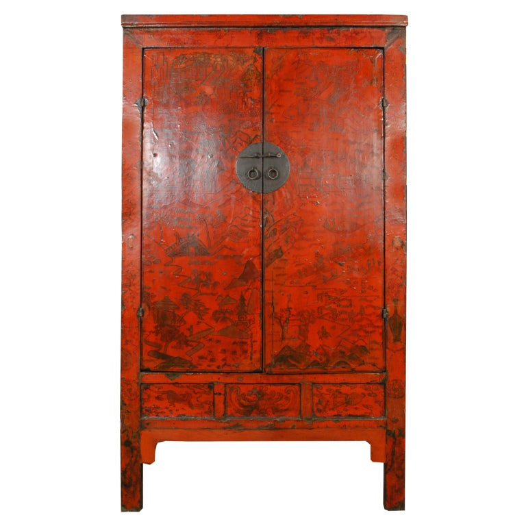 red lacquer cabinet