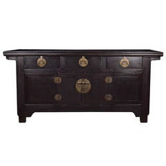19th Century Chinese Three Drawer Two Door Altar Coffer